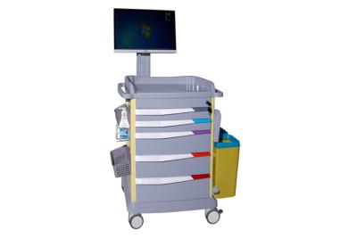 China Mobile Nursing Computer Cart Medical Trolley Computer Mobile Control  (ALS-WT06) for sale