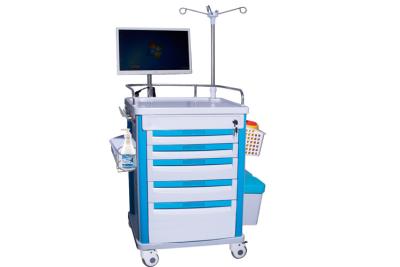중국 병원 간호원 이동 컴퓨터 노트북 의학 트롤리 워크스테이션 무선 간호 트롤리 손수레 (ALS-WT08) 판매용