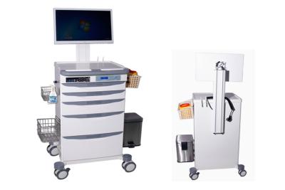 Chine Chariot médical classieux d'unité centrale de traitement d'ordinateur portable de chariot médical autoalimenté réglable à taille (ALS-WT05) à vendre