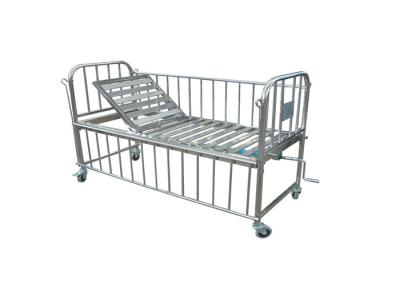China Medical Pediatric Children One Crank Beds Hospital Baby Bed Full Stainless Steel ALS - BB005 for sale