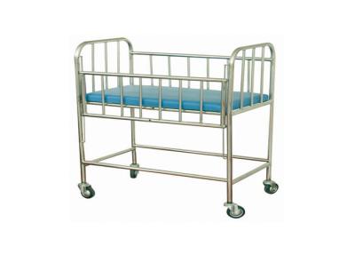 China Stainless Steel Children Crib Baby Child Hospital Bed With Four Casters ALS - BB04 for sale