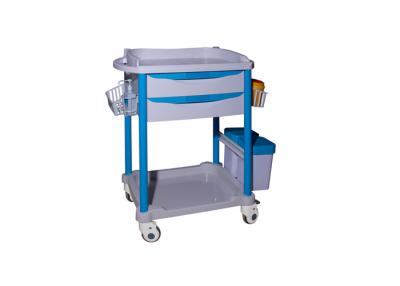 China Hospital Equipment Medical Storage Trolley Therapy Cart With Waste Bin For Clinic for sale