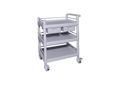China Hospital Instrument Medication Trolley Cart With Durable Push Handle for sale