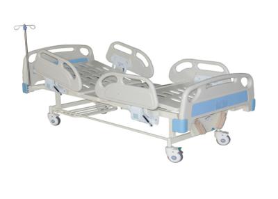 China Cama manual do hospital ajustável médico de duas funções, cama de Icu com rodas à venda