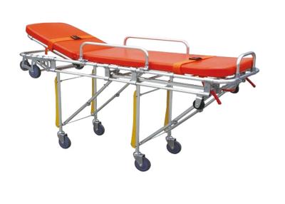 China Emergency Equipment Ambulance Trolley Folded Stretcher Strong Medical Transport for sale