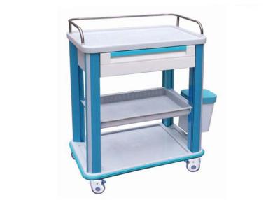China ABS Medical Trolley Hospital Cart With One Drawer , Movable Trolley With Castors (ALS-MT139) for sale