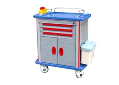 Chine Chariot médical d'hôpital d'équipement d'ABS à chariot luxueux de médecine avec des tiroirs, sac de dossier (ALS-MT135) à vendre
