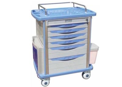 China Multi-Function Hospital Nursing Equipment ABS Medicine Trolley Cart With Drawers , Lock (ALS-MT134) for sale