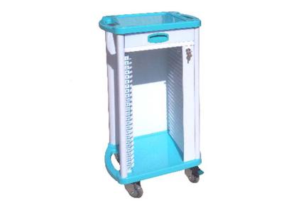 China 20 Shelves Abs Plastic Hospital Medical Trolley Medical Record Holder Trolley (ALS-MT109) for sale