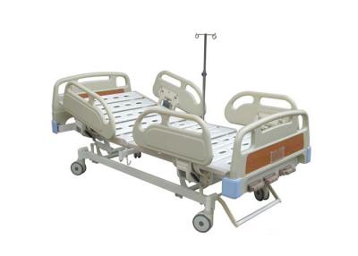 China ABS Medical Hospital Beds Foldable Care Beds With Steel Punching Board brake castors (ALS-M308) for sale