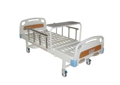 China Aluminum Guardrail 2 Crank Medical Hospital Bed With Overbed Table (ALS-M206) for sale