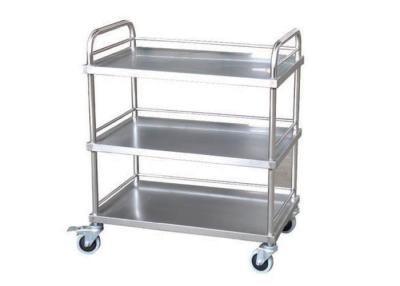 China 3 Layers Stainless Steel Medical Trolley Treatment Cart Hospital Cart (ALS-SS03) for sale