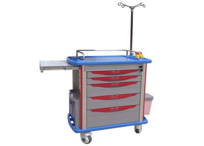 China Advanced ABS Plastic IV Pole Medicine Trolley , Hospital Nursing Cart With Utility Container (ALS-MT121) for sale