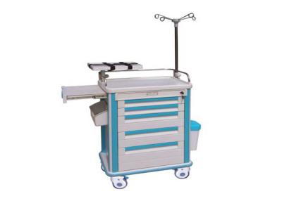 China IV Pole Medical Trolley ABS Hospital Emergency Trolley Cart With Dust Bin (ALS-ET117) for sale