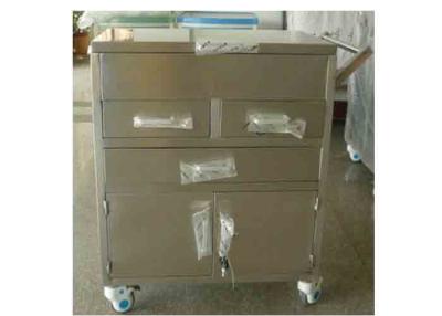 China 2 Drawers Stainless Steel Hospital Medical Trolley Emergency Trolley Cart For Instrument (ALS-SS04) for sale