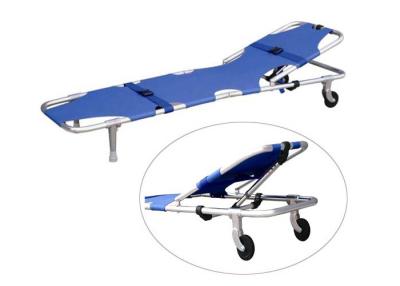 China Aluminum Alloy Folding Stretcher Medical Emergency Stretcher With Wheels ALS-SA102 for sale
