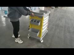Stand Up Hospital Mobile Workstation Cart With Monitor Mount