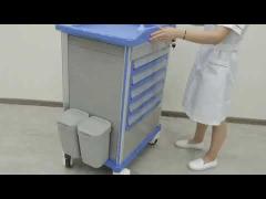 Movable Drug And Distribution Medical Trolley Cart On Wheels