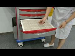 Medical Anesthesia Trolley ABS Cart With Utility Container