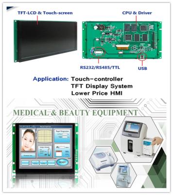 China Memoria Flash del tablero de control de las fuentes y del icono del color del módulo 65K de la exhibición de RoHS TFT LCD 2GB en venta