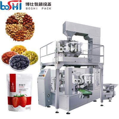 China Automatic Dried Fruit Snack Granule Stand Up Pouch Rotary Packing Machine 100G 500G for sale