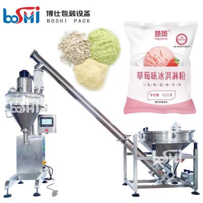 中国 Semi Automatic Auger Screw Filler Flour Maize Powder Food Powder Filling Machine 販売のため
