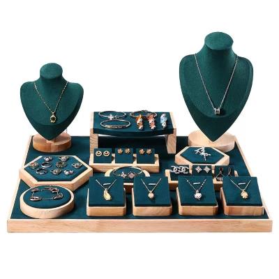China Luxury Wood Jewelry Display Set for sale