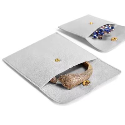 China Custom Logo Velvet Jewelry Packaging Bag Small Pouch Necklace for sale
