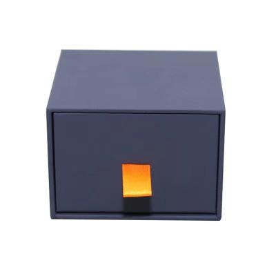 China Cardboard Fancy Paper Gifts Packing Boxes Contrast Color Sliding Drawer Gift Box for sale