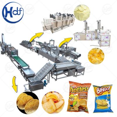China Fully Automatic Frozen Fresh Potato Chips Production Line Potato Wafer Making Machine for sale