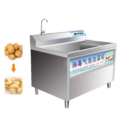 China Plastic Automatic Vege Fruits Nuts And Food Stuff Washer Small Ozone Vegetable Washing Machine Made In China for sale