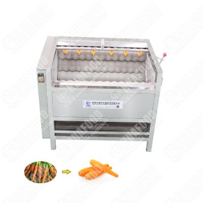 China 1.1KW Potato Cleaning Machine Brush Ginger Washing Peeling Machine for sale