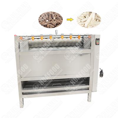 China Brush Roller Potato Washing Peeling Machine Apricot Washer Peeler Machine for sale