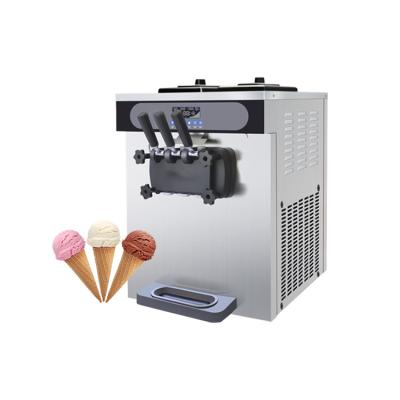 China Hot Selling CE Certified Commercial Three Flavor Soft Ice Cream Machine Frozen Yogurt Machine Manufacturer for sale