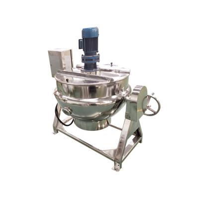 China Gas Heating Tomato Sauce Making Machine Jacketed Kettle Pot With Mixer for sale