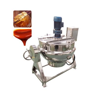 China Industrial Heating Jacketed Kettle Cooking Mixer Pot With Agitator for sale