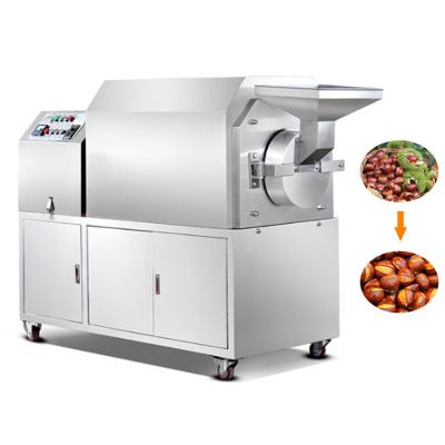 China Small Scale Electric Gas Small Cacao Bean Roaster / Ground Nut Roasting Machine / Chest Nut Roaster for sale