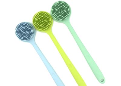 China Nontoxic Silicone Body Scrubber Silicone Kitchen Tool With Handle for sale
