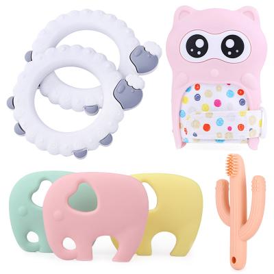 China Food Grade Nontoxic Silicone Baby Teethers , Antiwear Rubber Toys For Baby for sale