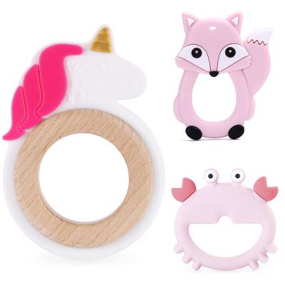 China Eco Friendly Natural Rubber Teething Ring for sale