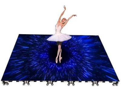 China P3.91 P4.81 P3 DJ Events Night Club Wedding LED Dance Screen Outdoor Indoor Portable Interactive Dance Floor LED Display for sale