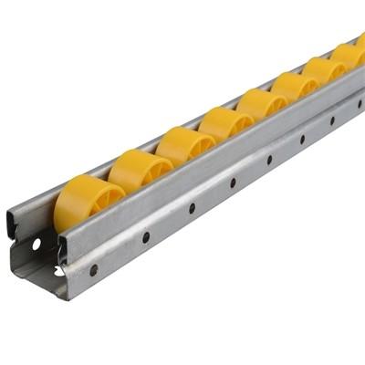 China Yellow Wheel JY 2046A Metal Roller Track SGCC Roller Channel Track for sale