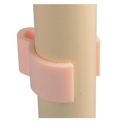 China Beige Plastic Tube Connectors JY A013 ABS Plastic C Clamp For Pipe for sale