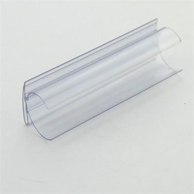China Transparent PVC ES2082 Plastic Rail For OD 28mm Coated Pipe for sale