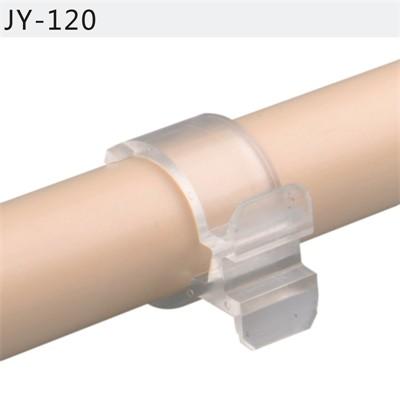 China JY-120 28mm PP Plastic Pipe Clamp Fittings For Label Holder for sale