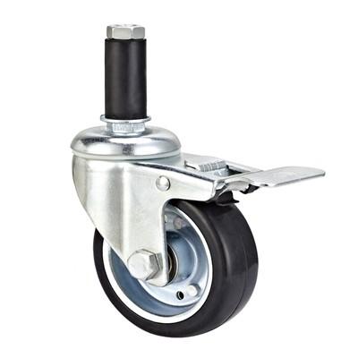 China Stem Swivel 5'' ESD Anti Static Caster Wheels 120KG With Front Iron Brake for sale