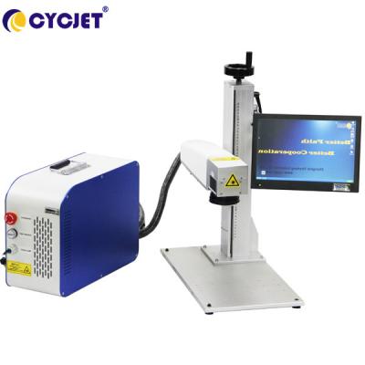 China Metal Logo Laser Coding And Marking Machine 30W Portable Fiber Laser Printing Machine for sale