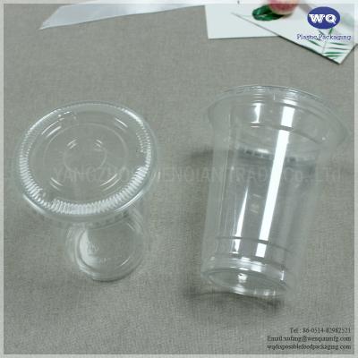 China Factory Offer Plastic cup-12/14/15 Oz Disposable Clear PET Drinking Cup With Lid,PET Cup For Milk Tea,Fruit Juice,Coffee for sale