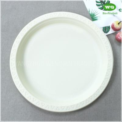 China Biodegradable Corn Starch Plastic Plate 6 Inch,Easy Green Bioplastic Plate 7inch,High Quality Heavyduty 9 Inch Plate for sale