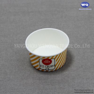 China Custom Logo 3.5 Oz Ice Cream Paper Cups-Isposable Paper Dessert Bowls For Hot And Cold Food, Soup, Sundae, Frozen Yogurt for sale
